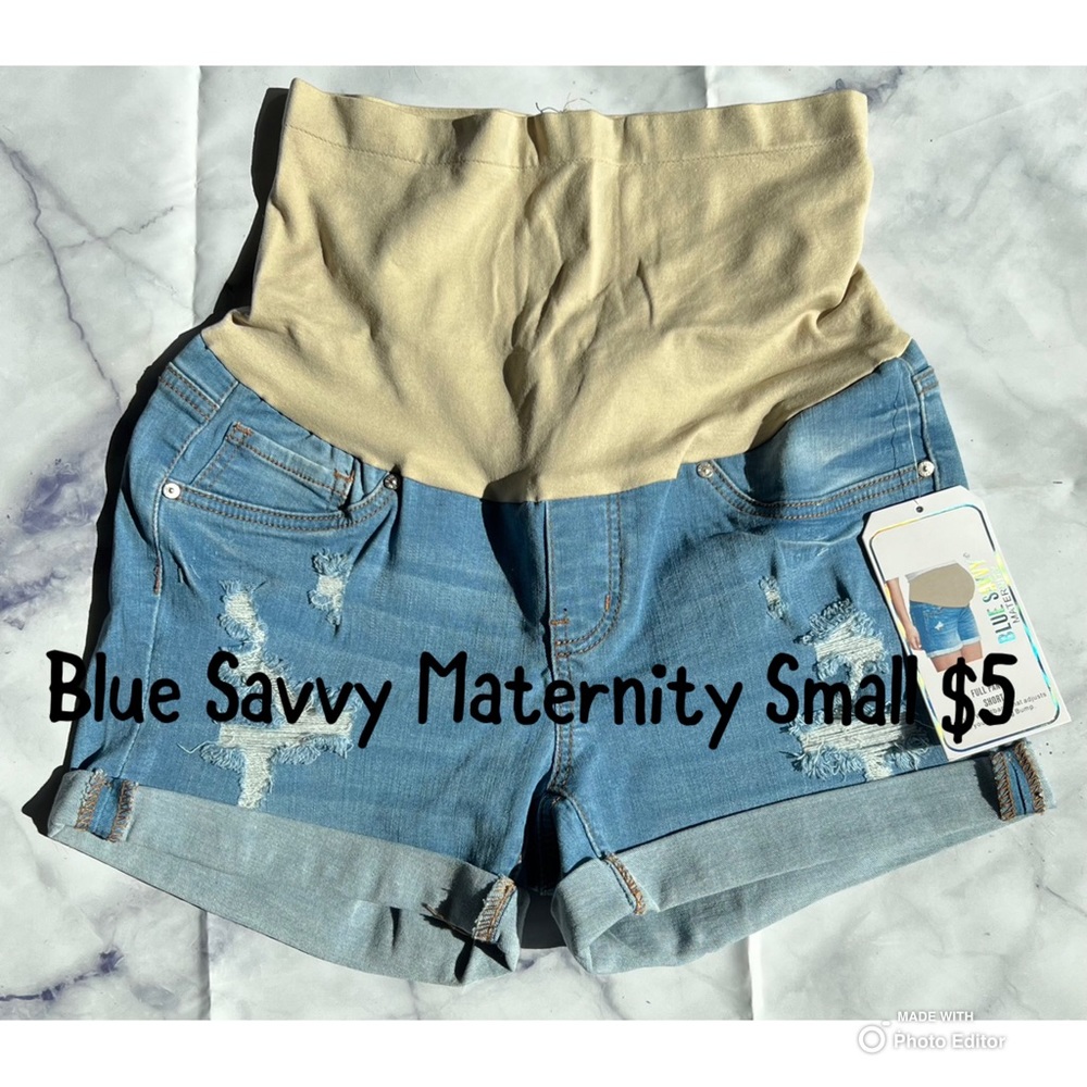 Blue Savvy Maternity Shorts